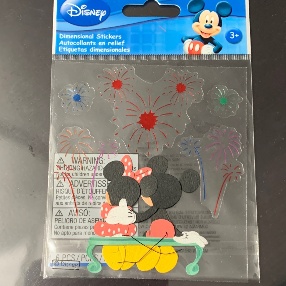 Disney Mickey and Minnie Mouse Celebration Stickers - Red, Black, Yellow